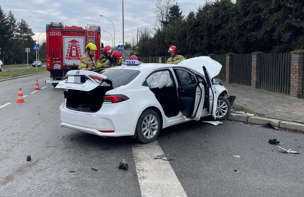 Wypadek na skrzyżowaniu ulic Krzyżanowskiego z Paderewskiego / fot. KMP w Rzeszowie