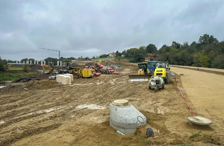 Postęp prac na budowie drogi, która połączy al. Rejtana z ul. gen. Maczka [ZDJĘCIA] fot. RESinet.pl 