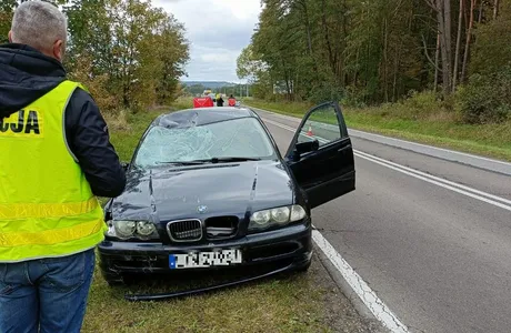 Śmiertelne potrącenie rowerzysty w Narolu fot. KPP w Lubaczowie 