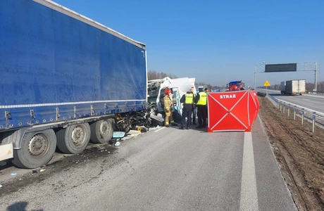 Tragiczny wypadek na S19 w Rudniku nad Sanem. 1 osoba nie żyje fot. KPP w Nisku 