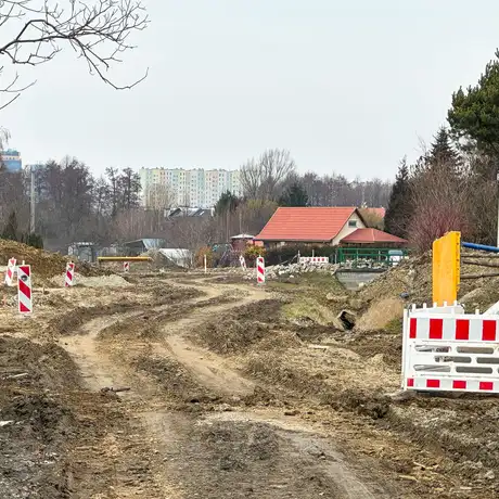 Rzeszów -  Budowa drogi, która połączy ulice Krzyżanowskiego i Wieniawskiego [luty 2025] - fot 1