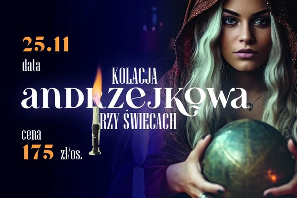 Kolacja andrzejkowa przy świecach