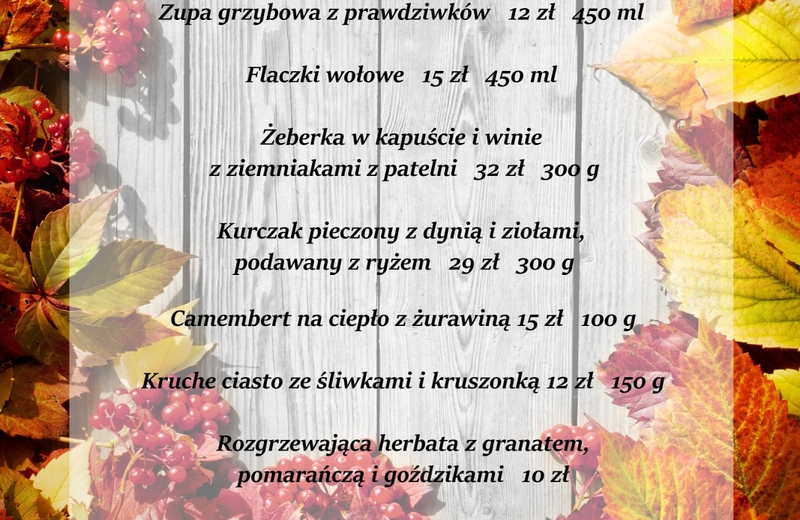 Jesienne nowości w menu restauracji Dwa Bratanki