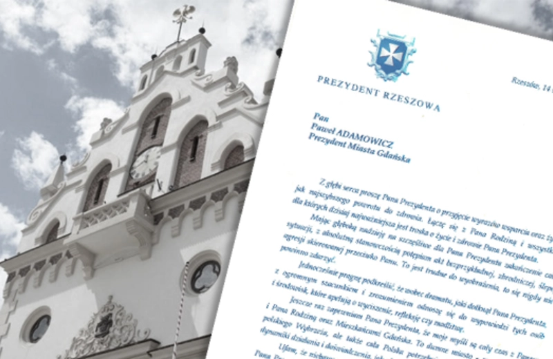 List wsparcia Tadeusza Ferenca do prezydenta Gdańska