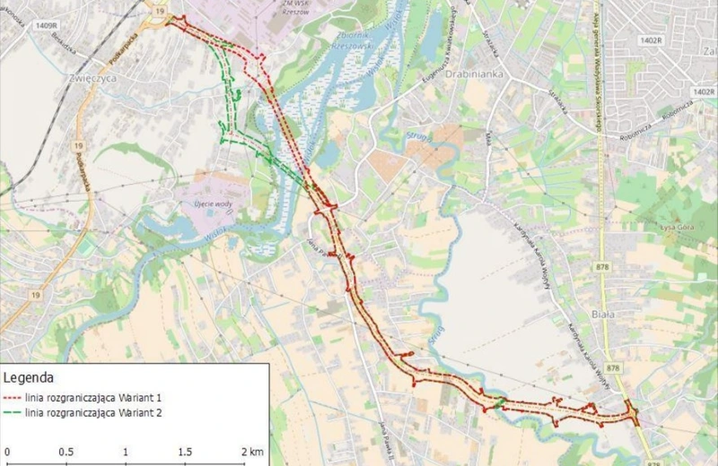 Długość obwodnicy południowej sięgnie 5,7 km długości. 47 obiektów pójdzie pod rozbiórkę 