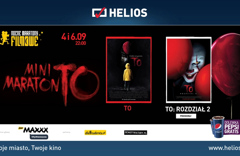 Noc z klaunem Pennywise. Mini Maraton "TO" z premierą drugiej części