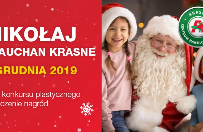 Mikołaj i finał konkursu plastycznego "Spełniamy Marzenia" 7 grudnia w Auchan Krasne