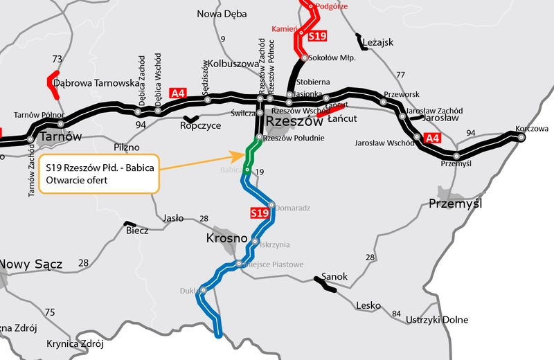 Chińczycy zainteresowani budową drogi S19 z Rzeszowa do Babicy. Złożyli ofertę na 1,1 mld zł