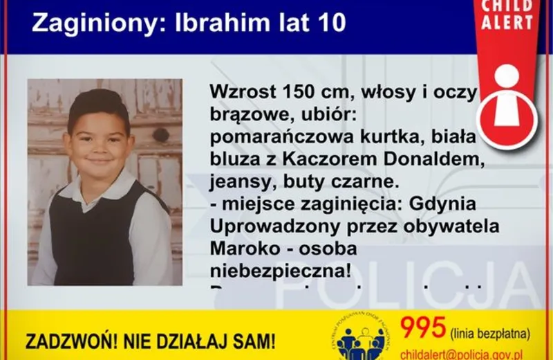 Uruchomiono &#8222;Child Alert&#8221;. Zaginął 10-letni Ibrahim