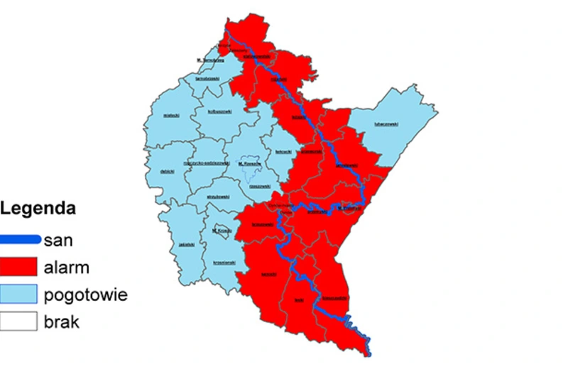 Alarm przeciwpowodziowy dla 12 powiatów