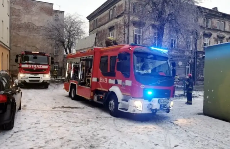 Pożar mieszkania w Przemyślu. Ewakuowano 15 osób 