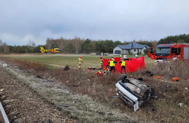 Tragedia na przejeździe kolejowym w Jadachach. Zginęło małżeństwo