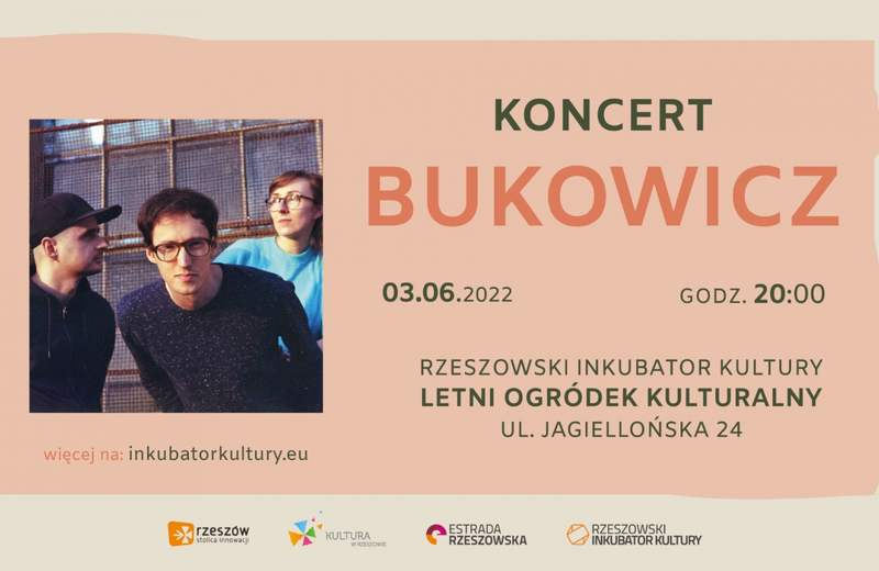 Kolejny koncert w Letnim Ogródku Kulturalnym - 3 czerwca zagra Bukowicz