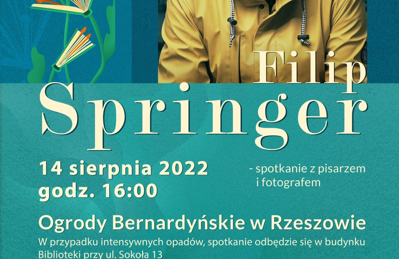 Filip Springer gościem najbliższego spotkania w ramach Letnich Ogrodów Literackich