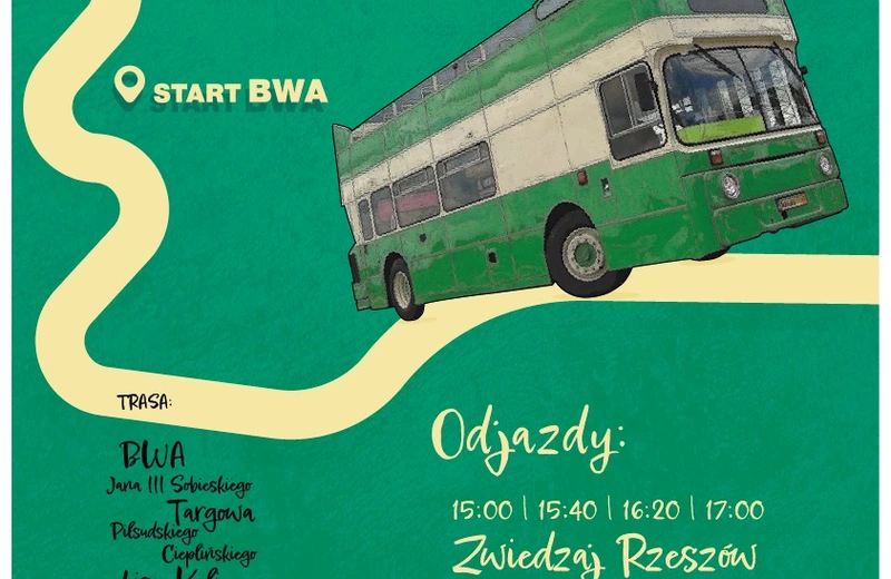 Imprezowy autobus w weekend na ulicach Rzeszowa. Kursy z przewodnikiem lub Dj'em