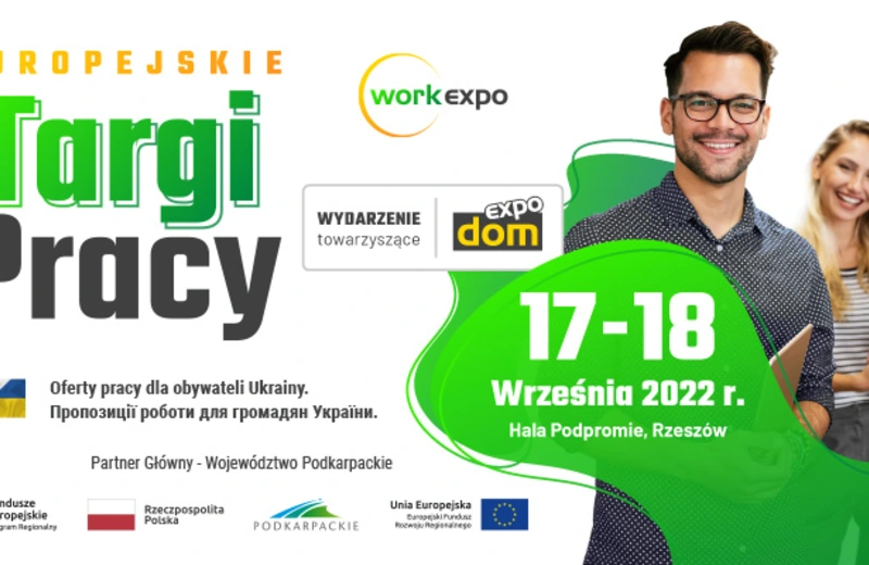 Preferencyjne warunki udziału dla firm MŚP z Podkarpacia oferujących zatrudnienie na XV Europejskich Targach Pracy Work Expo 17-18 września w Rzeszowie