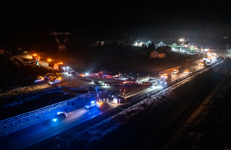 Transport ostatnich części maszyny TBM