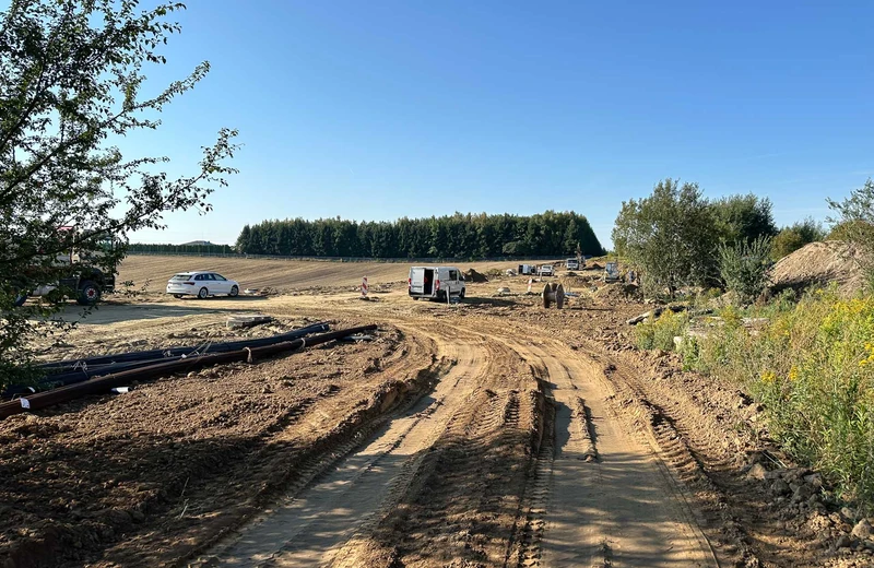 Postęp prac na budowie drogi, która połączy dwa rzeszowskie osiedla [ZDJĘCIA]