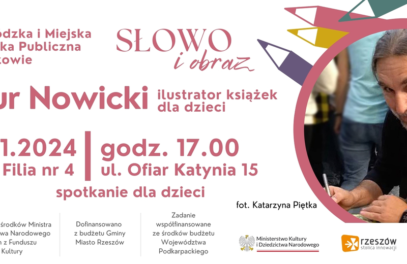 Podwójne warsztaty dla dzieci z ilustratorem Arturem Nowickim