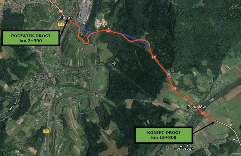 Blisko 5-kilometrowy odcinek drogi z Zagórza do Leska zostanie wyremontowany