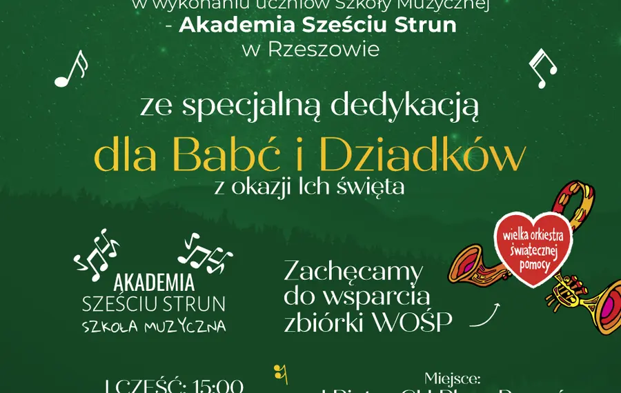 Koncert kolęd z dedykacją dla babć i dziadków i zbiórką dla WOŚP