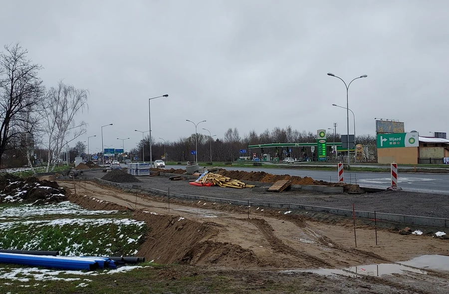 Przy ul. Warszawskiej powstaje parking, z którego korzystać będzie Inspekcja Transportu Drogowego, fot. Artur Gernand / Urząd Miasta Rzeszowa