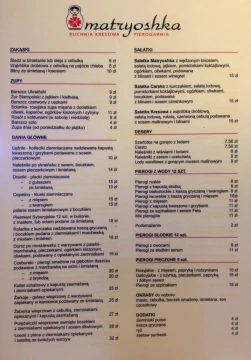 Menu - zdjęcie 1